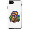 Cool Wombat Leadership Cartoon Art Custodia per iPhone SE (2020) / 7/8 Wombat allegro che cammina come un leader audace