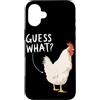 Funny Chicken Butt Joke Meme Gifts Men W Custodia per iPhone 16 Plus Guess What Chicken Butt Divertente Chicken Butt White Hen Meme