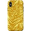 generic Custodia per iPhone X/XS Grafica gialla con stampa animalier a righe