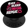 Eat Sleep No Cap Repeat Mangia Dormi Senza Cap Repeat PopSockets PopGrip Adesivo