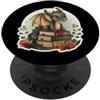 Book Lover Dragon Bookworm Products Amante dei libri Drago Bookworm Lettura Bibliotecario Carino Vintage PopSockets PopGrip Adesivo