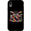 Drums Lover Gifts for Music Drummers Mus Custodia per iPhone XR Batteria colorata Drumming Drumming Percussioni Drummer