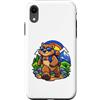 Cool Wombat Leadership Cartoon Art Custodia per iPhone XR Wombat allegro che cammina come un leader audace