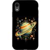 Saturn Ring Planet Celestials Ltd. Custodia per iPhone XR Illustrazione colorata dello spazio del pianeta di Saturno, anelli di Saturno