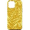 generic Custodia per iPhone 12 Pro Max Grafica gialla con stampa animalier a righe
