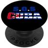 Cuban Freedom Cause Patria Y Vida Flag Cuba Cuban Freedom Cuba Libre SOS Cuba PopSockets PopGrip Adesivo