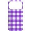 Coquette Aesthetic Apparel Co. Custodia per iPhone 17 Pro Motivo scozzese a quadretti lilla lavanda