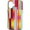 generic Custodia per iPhone 16 Grafica geometrica a righe colorate