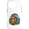 Cool Wombat Leadership Cartoon Art Custodia per iPhone 16 Pro Wombat allegro che cammina come un leader audace