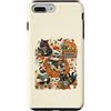 Midnight Cat Reading Club Custodia per iPhone 7 Plus/8 Plus Divertente Halloween Cat Book Lover Ghost Zucca Lettura Art