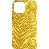 generic Custodia per iPhone 16 Pro Max Grafica gialla con stampa animalier a righe