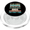 Sarcastic Birthday ANGIE Name Gift Text ANGIE Personalized Name Shirt ANGIE First Name PopSockets PopGrip per MagSafe