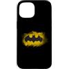 BATMAN Custodia per iPhone 15 Logo Batman giallo Burst Hero Night Emblem Glow