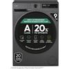 Candy ProWash 550 Lavatrice 9 Kg, 1400 Giri, Classe A-20%, Grigio | Motore Inverter BPM, Vapore, Mix Power System, Partenza Ritardata, Wi-Fi, App hOn, 16 Programmi, BP 49SBL8G-S