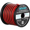 BNTECHGO Bobina di filo di silicone parallelo flessibile a 2 conduttori | Isolamento flessibile della gomma di silicone del rame stagnato incagliato 12 AWG per il cavo di estensione della striscia