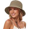 Durio Cappello da pioggia da donna, impermeabile, cappello da pescatore, cappello da pescatore, cappello da sole da donna, pieghevole, portatile, cappello estivo