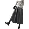 HSYH gonne da Donna Pantaloni della Gonna A Gamba Larga Sciolte Pantaloni Casual Pieghettati Inverno E Pantaloni Elastici Elastici-Grigio-XXL