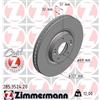 ZIMMERMANN 2 DISCHI FRENO ANTERIORI ZIMMERMANN 285352420 285.3524.20