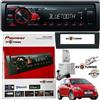 Pioneer Evotuning Autoradio Pioneer Bluetooth USB + Cornice Mascherina Nera per Fiat Grande Punto