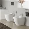 Parama Sanitari filomuro in ceramica bianco opaco vaso tornado silent flush sedile soft-close e bidet | Sydney