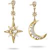 Thomas Sabo Orecchini luna e stella, Lega Premium placcato oro 18k