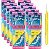 Piksters Pennelli interdentale per gatti - per lavarsi i denti (100 Pack, Size 3 (Yellow))