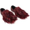 NBR Scarpe Sportive Donna EU 38 In Pelle Eco Pelliccia Bordeaux Slip-On