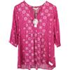 Odd Molly Funku Belle Tunic Blusa Tunica Donna X SMALL Viola V-Neck 3/4 Maniche
