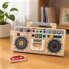 Radio Giocattolo in Legno Educativo Busy Board Sicuro per Casa, Bambini Piccoli