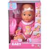 Simba 105030069 New Born Baby Doll, Full Vinyl Doll with Drinking and Wet Functi