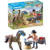 PLAYMOBIL Horses of Waterfall 71357 Maniscalco con Cavallo, per Bambini dai 5 Anni