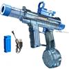 Kouamor Pistola ad acqua elettrica con batteria, con LED, serbatoio da 750 ml, con illuminazione e effetti sonori, giocattolo estivo per esterni, piscina, spiaggia, feste (B-blu)