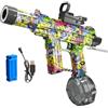 Kouamor Pistola ad acqua elettrica con batteria, con LED, serbatoio da 750 ml, con illuminazione e effetti sonori, giocattolo estivo per esterni, piscina, spiaggia, feste (B-verde)