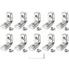 QUARKZMAN 10pz Connettore Angolare Interno Slot 19mm Tonalità Argento | a Forma L Slot T, con Viti M8 e Chiave, per Profilo Estrusione in Alluminio Serie 4545