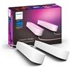 Philips Hue Play, Barra luminosa smart LED, Confezione da 2, Bianco | Luce bianca e colorata, RGB, Luce d'intrattenimento per TV e gaming, Smart Home, 16 milioni di colori, Dimmerabile