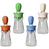 BRANDANI oliera bottiglia olio in vetro con dosatore e pennello in silicone in colori assortiti Ø 7 x h 18 cm