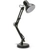 Velamp CHARLESTON: Lampada da tavolo architetto , nera, attacco E27