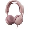 Logitech Cuffie Logitech Zone Wired 2 for Business Padiglione 1.9m Rosa [981-001616]