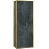 Generico Mobile 2 Ante Colore Noce Stelvio e Ossido Nero Dimensioni cm 71x41x h. 182