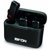 PROEL EIKON TWINSTREAM - Doppio sistema microfonico wireless professionale per lo streaming live, le riprese di video blog, la didattica video e le interviste, per smartphone, Nero