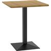 HOMCOM Tavolo da pranzo Tavolo quadrato per 2 persone Tavolo sala da pranzo effetto legno Base in acciaio 70 x 70 x 75 cm Marrone scuro | Aosom Italy