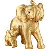 Ylncicn Statua a forma di elefante, regalo per la mamma, regalo per donne, decorazione per casa, ufficio, libreria, TV, soggiorno, decorazione per mensole, tavolo, colore: oro