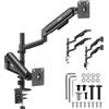 Ergo Office Supporto/attacco per 2 monitor, modello ER-692 B, marca Ergo Office, con sistema a gas, compatibile con monitor da 17" a 32" e con peso da 1 a 10 kg, colore nero opaco