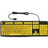Geemarc Tastiera USB Geemarc, progettata per anziani e persone con problemi di vista, layout QWERTY, lingua olandese, colore nero/giallo