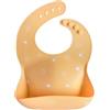 mushie | Bavaglino Silicone | Bavaglino Impermeabile Regolabile | Facile da Pulire | 4 Misure Regolabili con tasca Frontali Profonde | Senza BPA | articoli per neonati & bambini | Sun