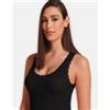 Egi Canotta Donna EGI spalla larga in cashmere/modal art. 5111 Nero