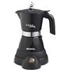Ariete 1358 Moka Aroma, Moka per caffè, 400 W, 2/4 tazze, Base cordless, Nero