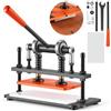 VEVOR Macchina da Taglio Manuale per Cuoio Piastra Dimensioni 260 x 150 mm, Pressa da Banco per Goffratura e Fustellatura Pelle, Pressione 1,5 T, Corsa 12 mm, Doppi Alberi Guida, per Diversi Materiali