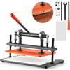 VEVOR Macchina da Taglio per Pelletteria Piastra di Misure 360 x 260 mm, Pressa Manuale per Goffratura e Fustellatura della Pelle, Pressione 1,5 T, Corsa 12 mm, Doppi Alberi Guida, per Tessuto Cuoio