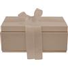 L'Arcolaio Scatola Natalizia Rettangolare Grande in Velluto 33,6x20,7x14,1 Cm Velvet Grigio Tortora